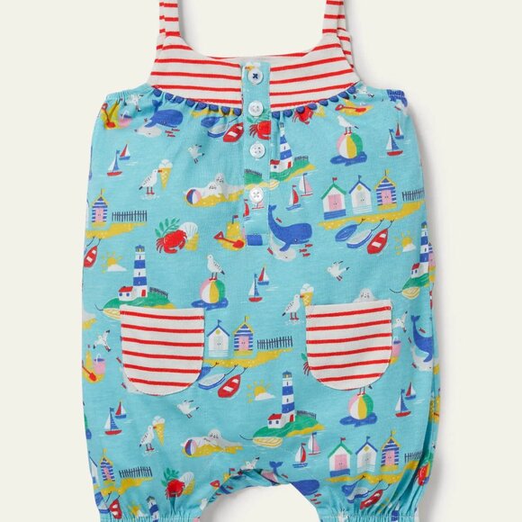 NWOT Baby Boden Jersey Strappy Romper